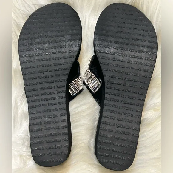 Yellow Box Alexandria Rhinestone Flip Flops Size 10 - Picture 9 of 12